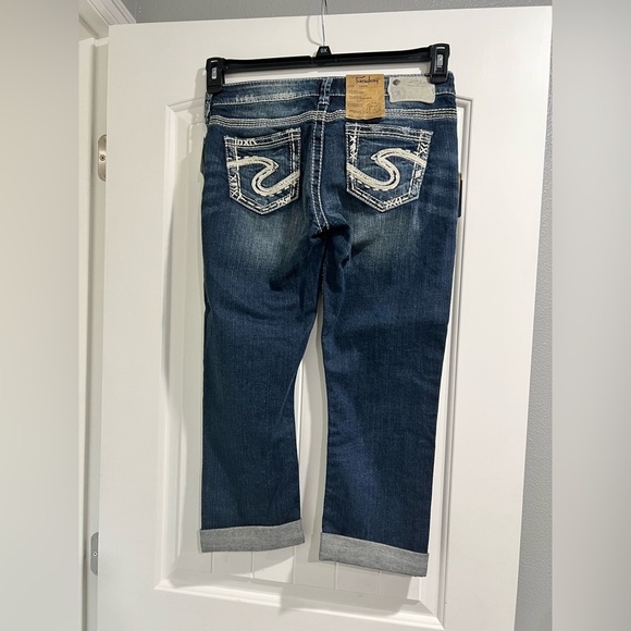 NEW NWT Tuesday Capri silver Jeans 29 - Picture 2 of 10